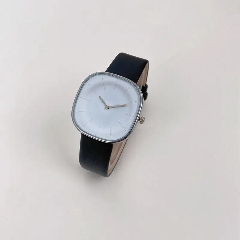 Square Quartz Stainless Dial Casual Wrist Watches Leather Strap Fashionable Clock Waterproof Wristwatch for Women