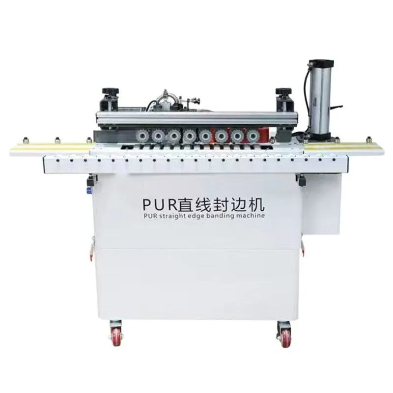 Mini Fully Automatic PUR Laser Linear Edge Banding Bench Wood Composite Panel Straight Edge Sealing Equipment