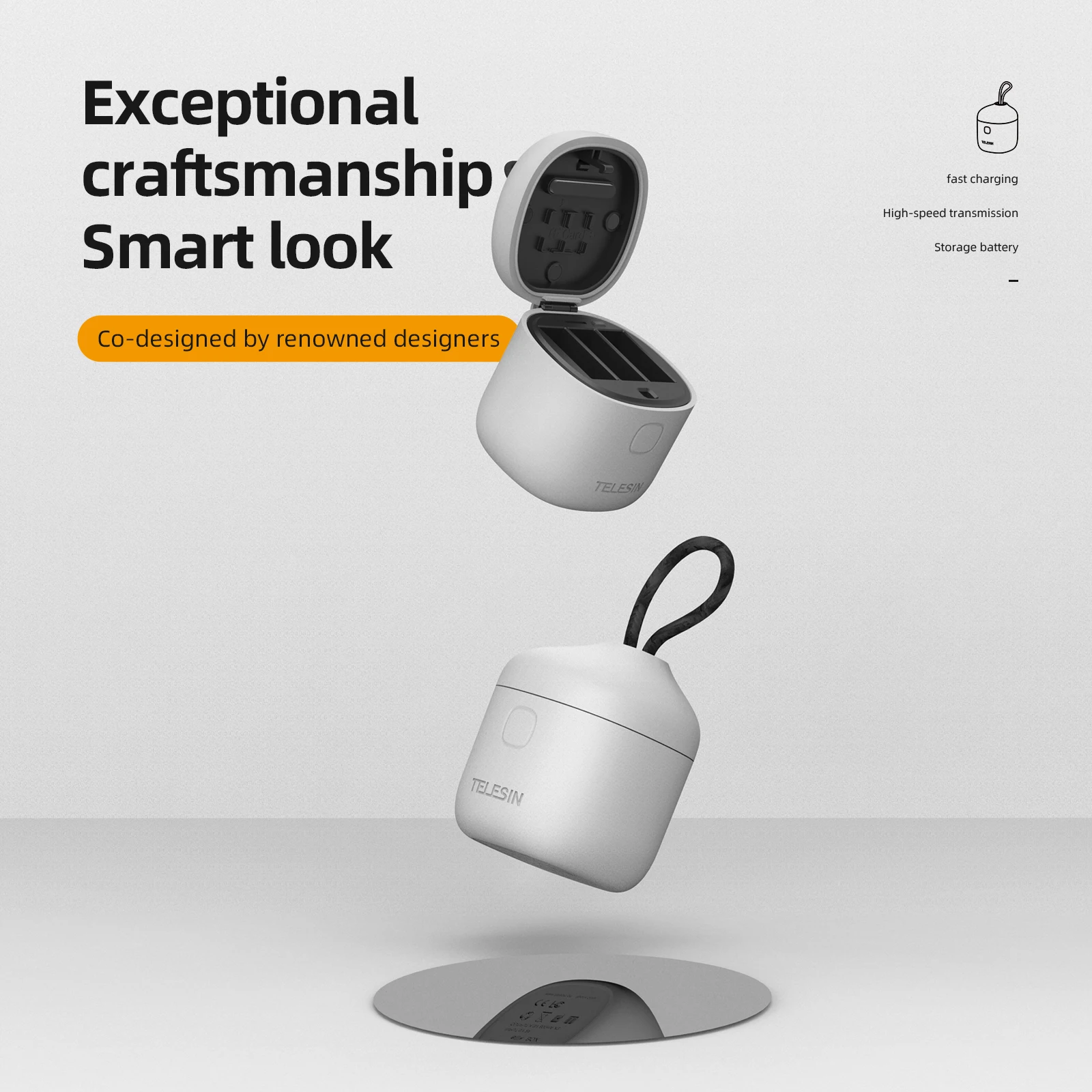 Зарядное устройство TELESIN для камеры Go pro Hero 8 Hero 7 6 5 Black