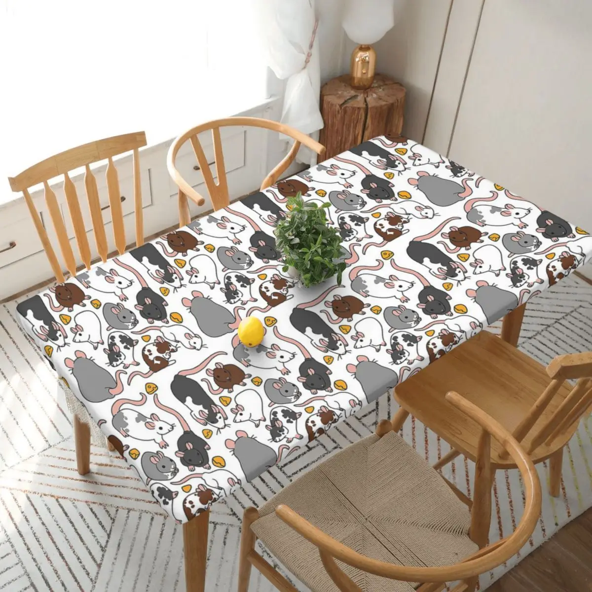 Rat Pack Customized Rectangular Tablecloth Oilproof Table Cover for Dining Events Table Cloth