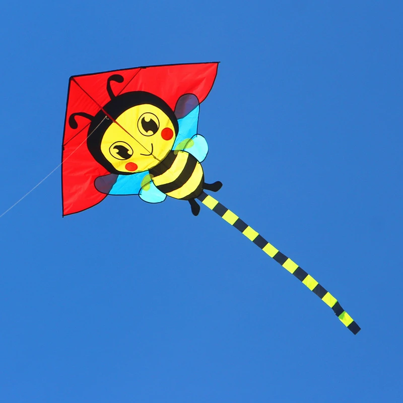 Bee kites สําหรับผู้ใหญ่ kites reel บินขนาดใหญ่ kites string line ripstop ไนลอน kites ของเล่นกลางแจ้ง kite surfing flies Tadpole kite