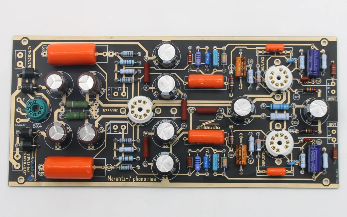 HiFi Diy M7 ECC83 + 6X4 Röhren-Phonokarte Riaa LP Phono Amp Kit Basis auf Marantz 7