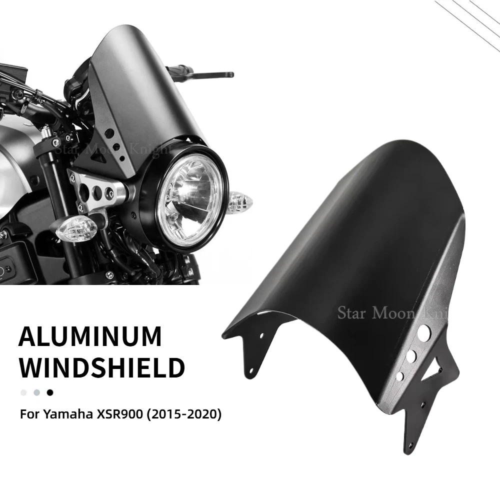 Motorcycle Aluminum Windshield Windscreen For YAMAHA XSR900 XSR 900 2015-2020 Accessories Wind Shield Deflector Protector Cover