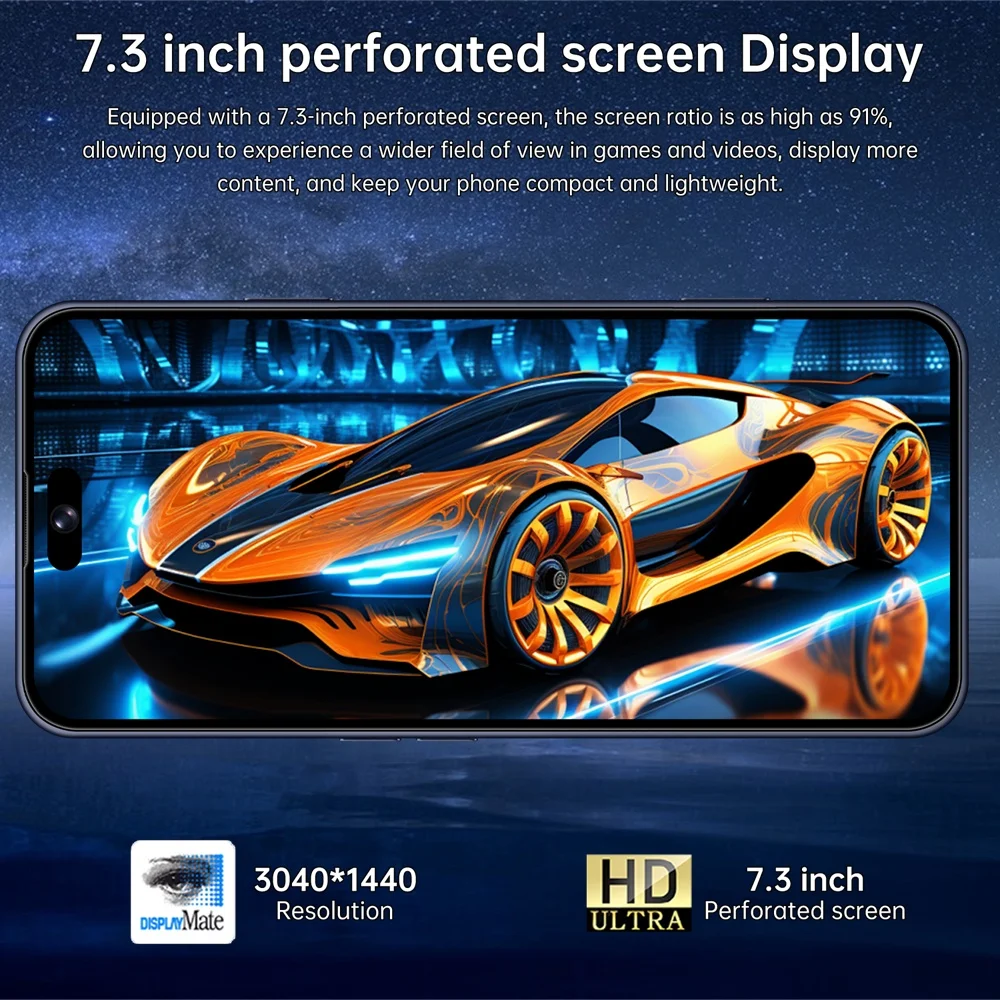 K-Touch iFone 18 Pro Maxi Mobile Phones Smartphone Face Unlocked Android 7.3 Inch 16+48MP 5G Dual Card Dual Standby 7800mAh Global Version Cell Phone For Men Women