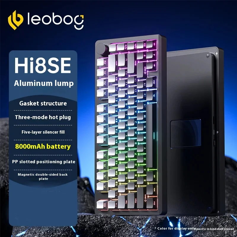 Imagem -04 - Leobog Hi8se Teclado Mecânico Gaxeta Teclados sem Fio Liga de Alumínio Modo Hi8 se Personalizar Troca Quente Teclado Gamer Presentes