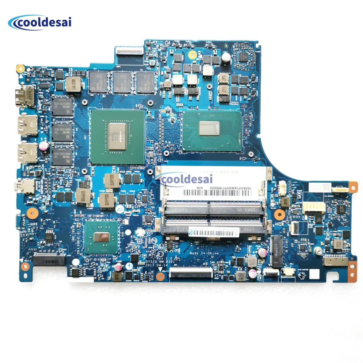 

For Lenovo Legion Y520 Y520-15IKBM, Laptop Motherboard.BY520 NM-B391 Motherboard , With I7-7700HQ CPU and GTX1060 6G CPU