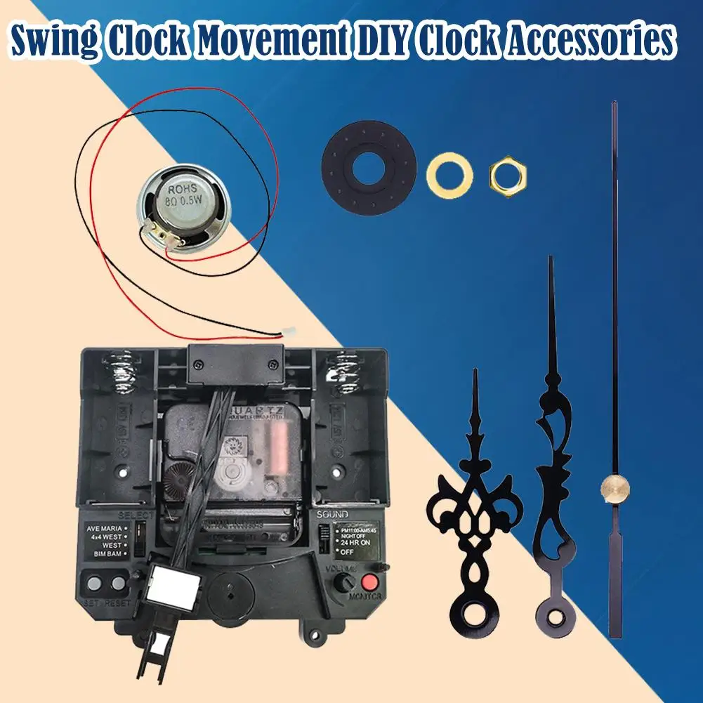 Hourly Time Teller Universal Watch 4 Kinds Of Music Integrated 300g Clock Accessories Clock Swing Movement DIY A6E7