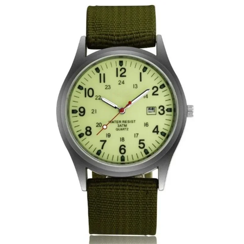 Watch for Men Top Quality Luxury Brand Quartz Mens Watches Luminous Canvas Band Relogio Masculino Fashion Male Clock Reloj