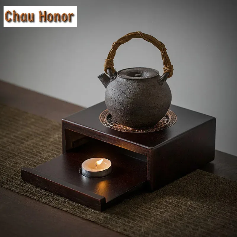 Mesa de té caliente de bambú antiguo, Base de estufa de té caliente, dispositivo saborizante japonés para el hogar, freír té, hornear té, herramientas para hornear