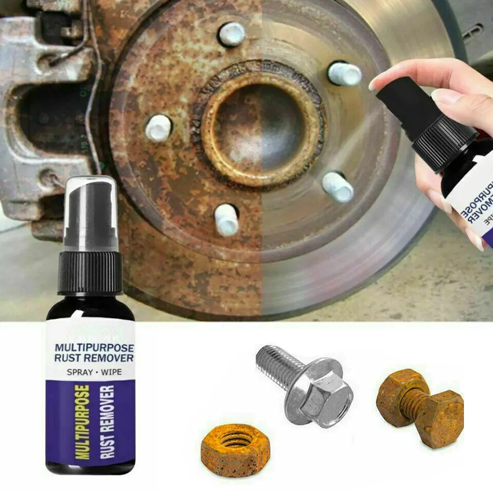 30ml Car AntiRust Remover Large Capacity Powerful Car Rust Remover Spray For Exhaust/Wheel Paint Care/ Metal Rust Powder Remover