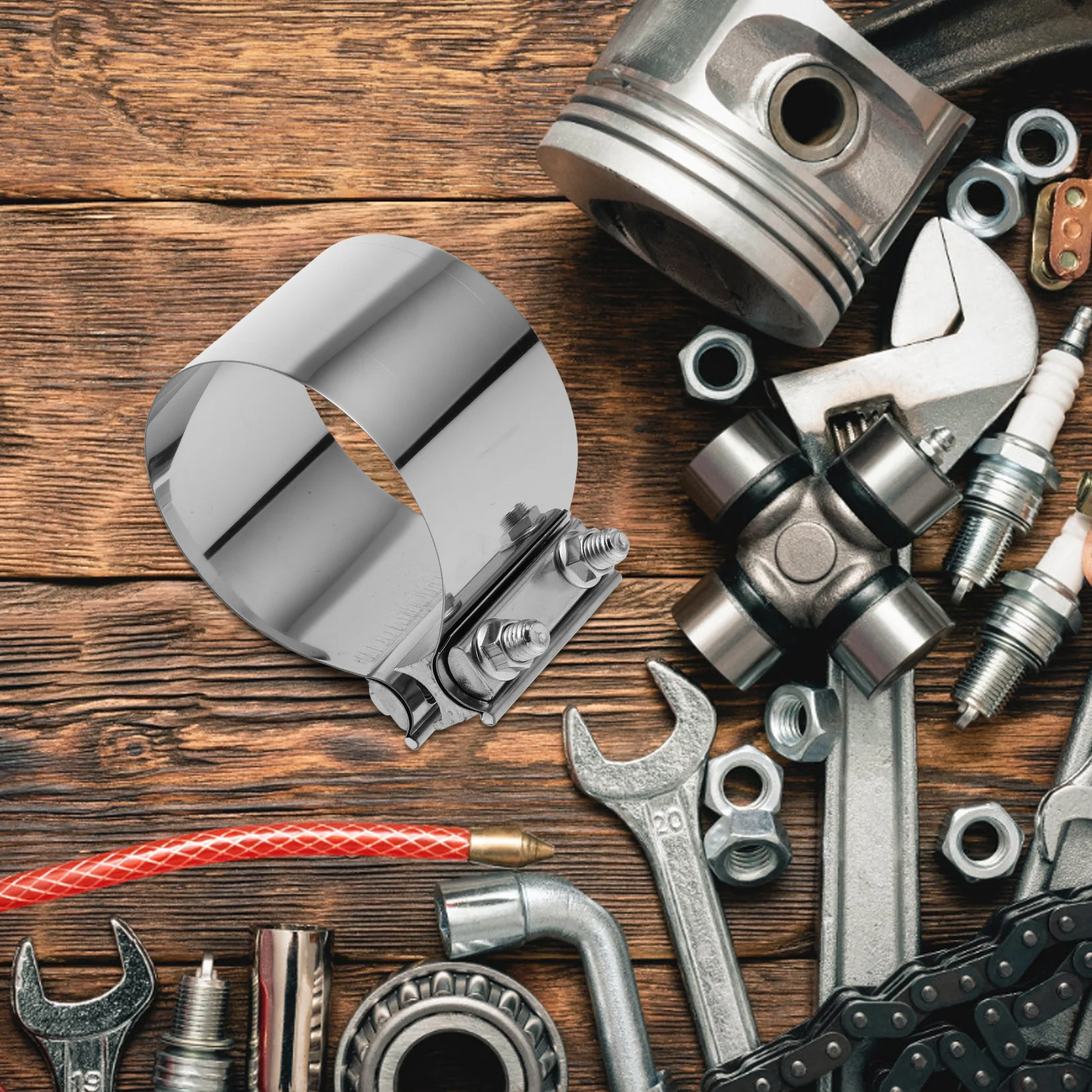 

Stainless Steel 4 Inch Universal Pipe Bracket Butt Joint Hanger Car Exhaust System Repair Connection Sleeve Pipe Repair Exhaust