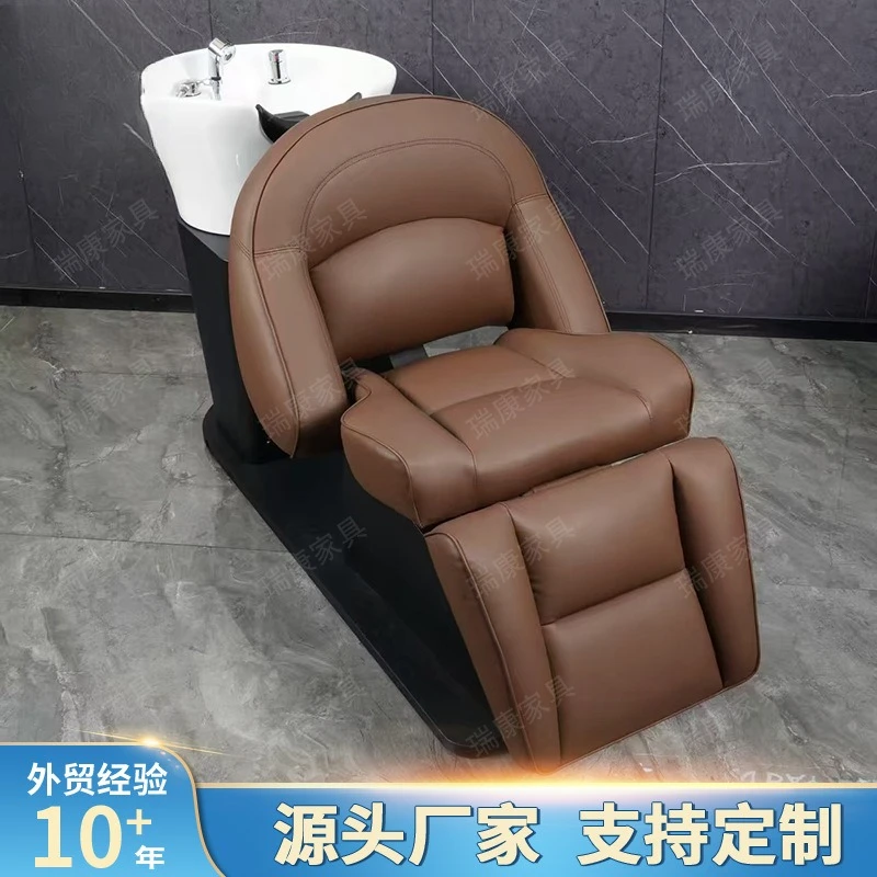 New electric lifting shampoo bed, barbershop hair salon special flush bed, Alec beauty salon recliner and hairdressing bed