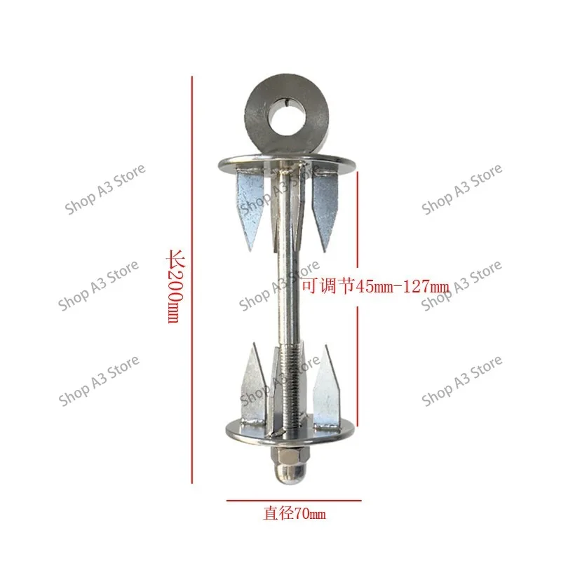 Stainless steel double coil climbing rope grabber, adventure rock climbing speed descent safety , point fixed point anti-fall
