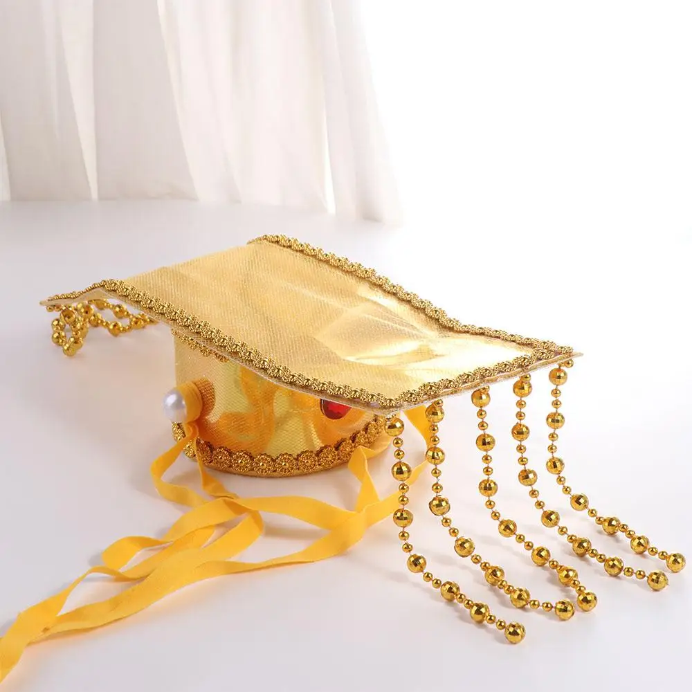 Bradde Chain Chinese Emperor Crown Tang Dynasty Traditional Imperial Tiara Headwear Hat Han Dynasty Cosplay Hanfu Headband