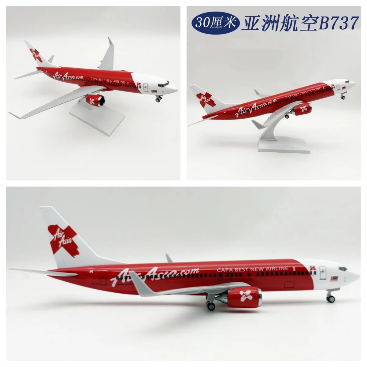

30cm Scale Asia B737 Airways Toy Planes For Kid Sresin Miniature Airplane Model Flight Machine Model Collections and Displays