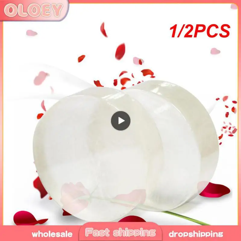 1/2PCS Beauty! Natural Enzymes Whitening Crystal Soap Body Care Bleaching White Skin Tender Clearing Transparent Shower