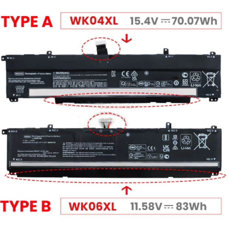 

New WK06XL Battery For HP Omen 16 B0011NQ B0171TX B1090NG C0007AX C0027NS C0133NW C0425NO 17 CK0010NR CK0015NF CK0604NW CK0850NZ