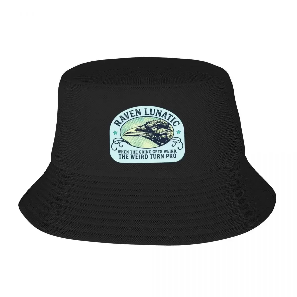 Raven Lunatic - When the going gets weird,  weird turn pro  Hunter S Thompson Quote Bucket Hat，Bucket hat