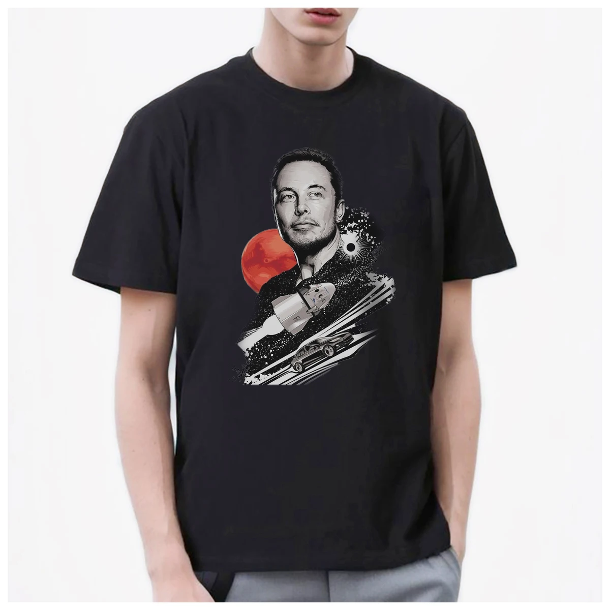 Elon Musk SpaceX Logo Engineer rocket starship starship y2k t shirt men Women Fashion 100% Cotton summer casual Breathable top