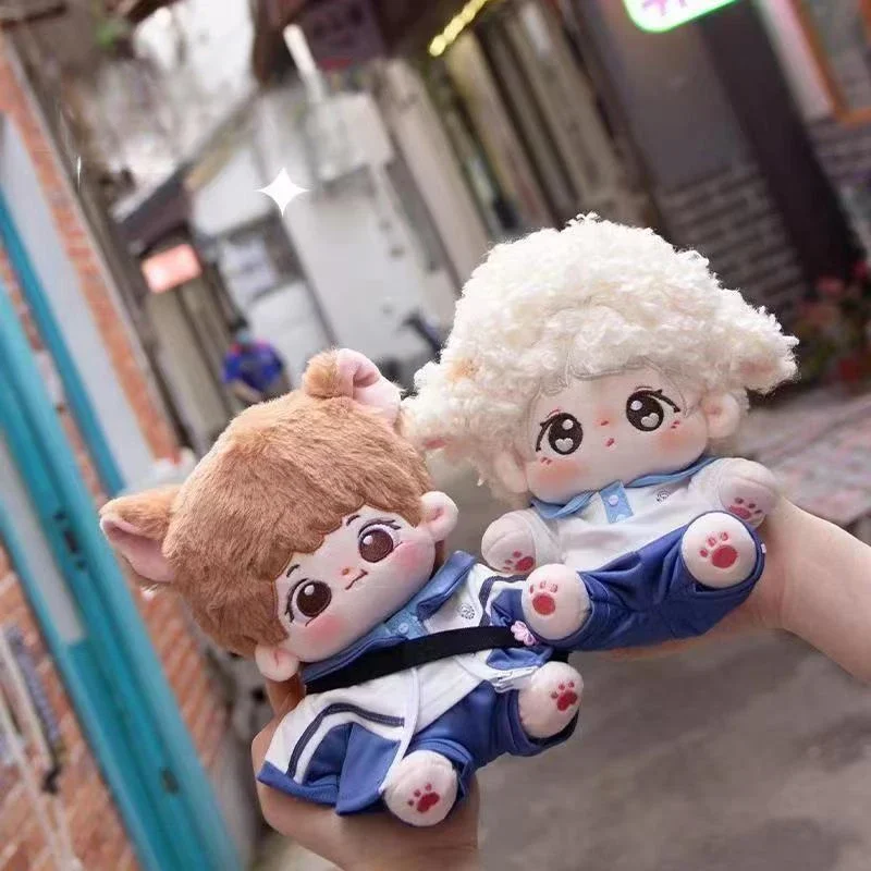 Spot 20cm cotton doll clothes without attributes, school uniform set, doll changing, baby clothes, college style