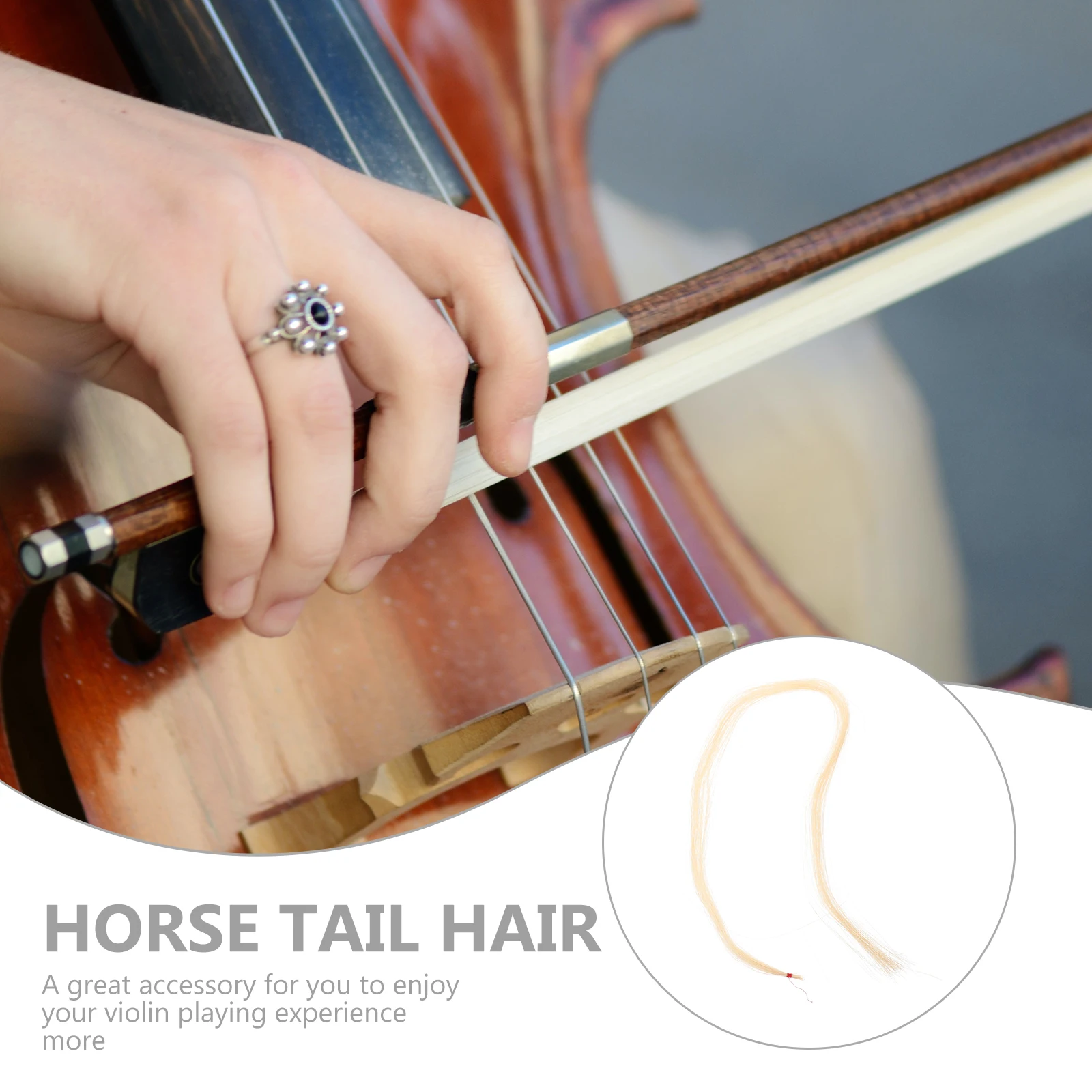 

Cello Bow Hair Affordable Violin Major Great Accessory Horse Horsetail Supplies Professional Instrument Parts