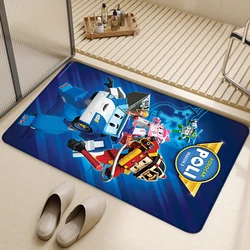 Welcome Carpet Interior Room R-Robocar Poli Rugs Foot Carpets Entrance Doormat Prayer Rug Floor Mats Non-slip Bath Mat Kitchen