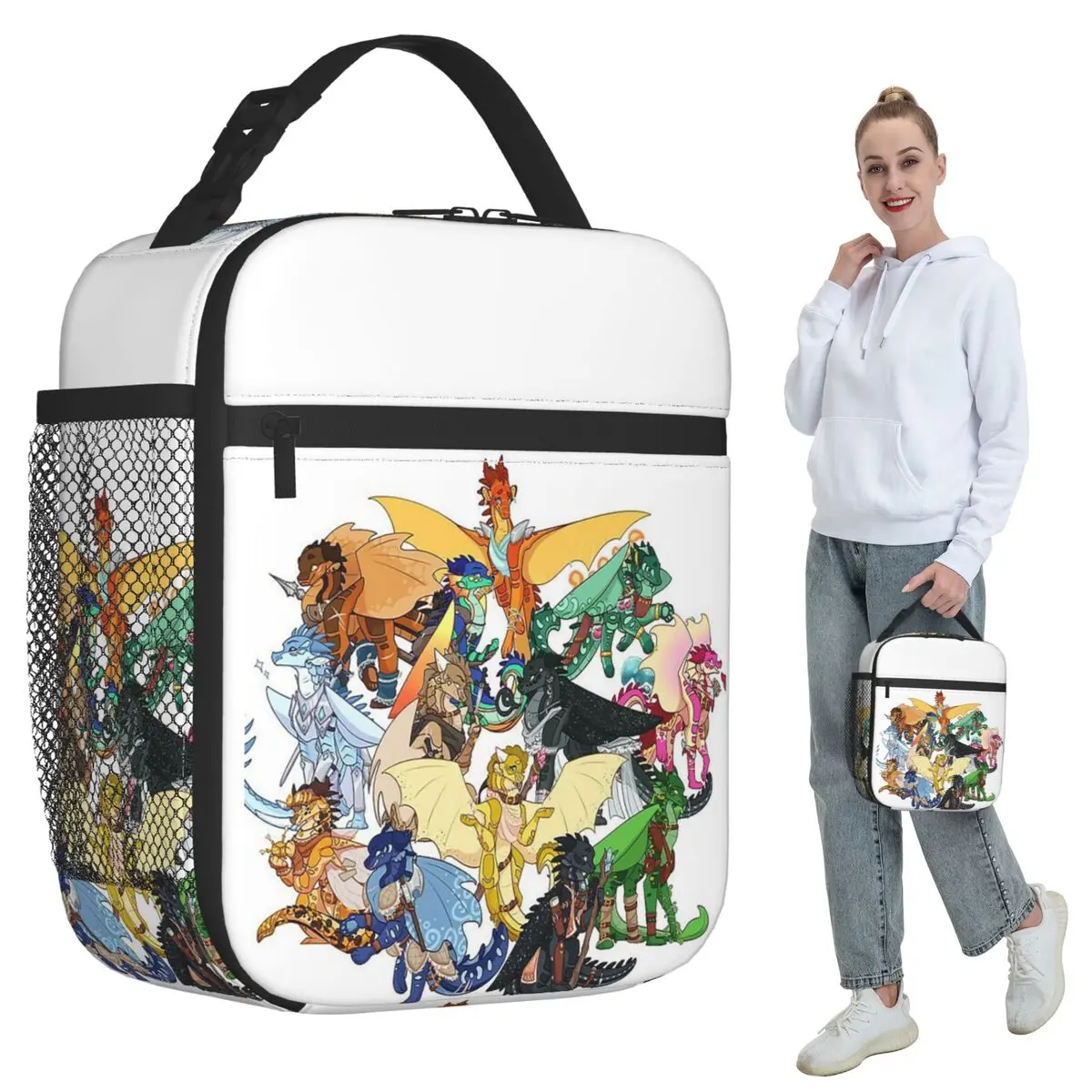 Wing Of Fire All Dragon Insulated Lunch Bag for Women Office Cooler Thermal Food Box Tote Portable Lunch Boxes Container