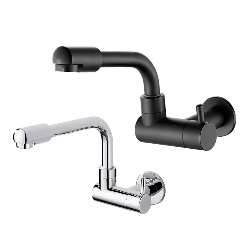 

Single Cold Faucet Brass Wall Mounted 360 Rotate Bathroom Basin Faucets Mop Pool Tap Outdoor