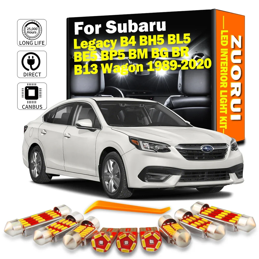 ZUORUI-Kit de luz interior LED Canbus, Lâmpadas para veículos, Lâmpadas LED, Subaru Legacy B4 BH5 BL5 BE5 BP5 BM BR B13 Wagon 1989-2020