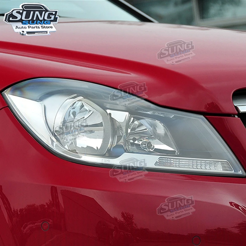 

2011 2012 2013 2014 Для Mercedes Benz C Class W204 C63 AMG Аксессуары 2 шт. Защитная пленка для фар автомобиля Прозрачный черный ТПУ