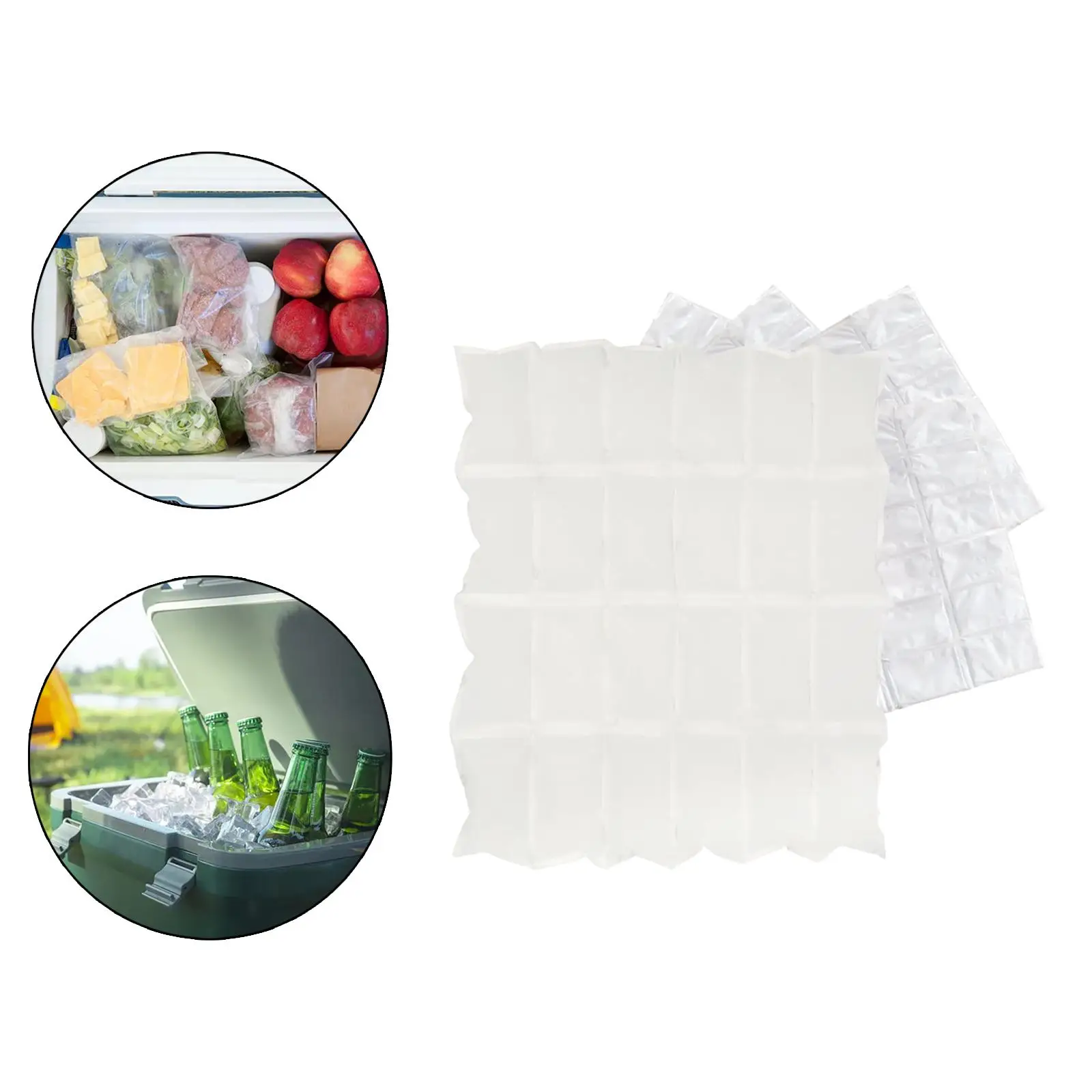 120 Pieces Ice Packs Self Absorbent Ice to Use, Freezer Packs Ice Pack Sheets