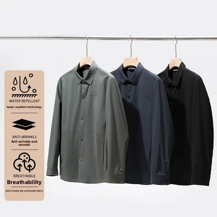 

Dync Luxury Memory Fabric Jaet Men's Elastic Breathable Busin Commuter Versatile Spring Outerwear Anti-Wrinkle