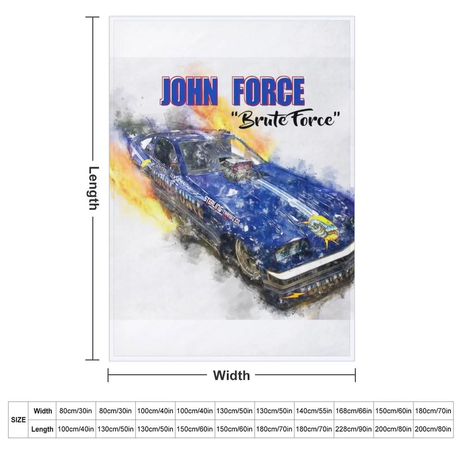 John Force Brute Force Throw Blanket blankets and throws Furrys Bed covers Soft Big Blankets