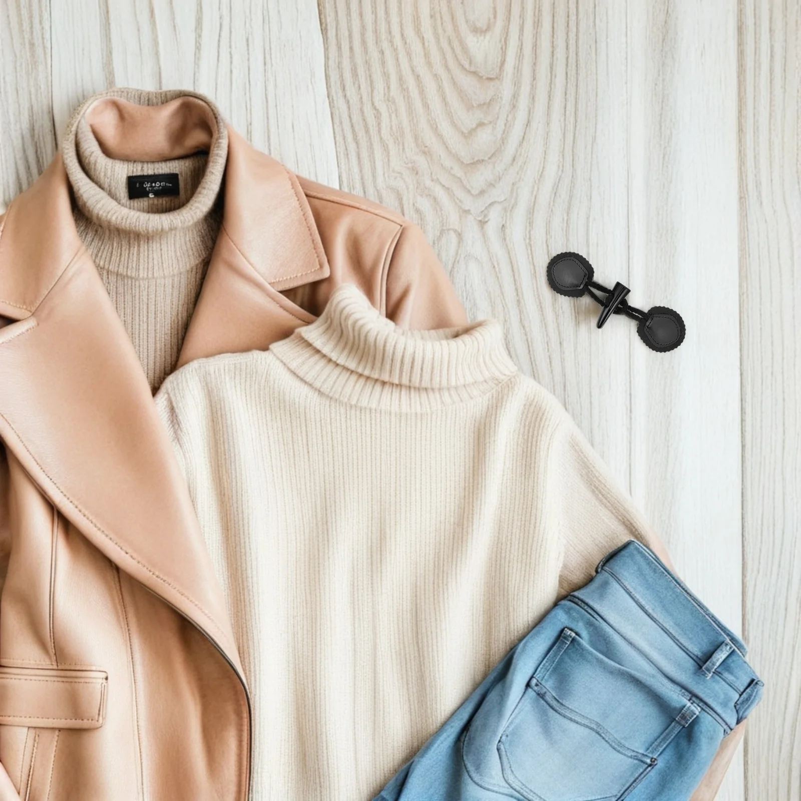 

5Pcs Resin Horn Buttons Black Vintage Toggle Fasteners for Coats Jackets Overcoats Elegant Clothing Sewing Accessories