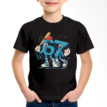 Kids 67 Graphic T-Shirt 6 New Funny Six Seven Italian Brainrot 67 Number Graphic Print T-Shirt Boy/Girl Summer Short Sleeved Kids Comfortable Tshirt Top 6