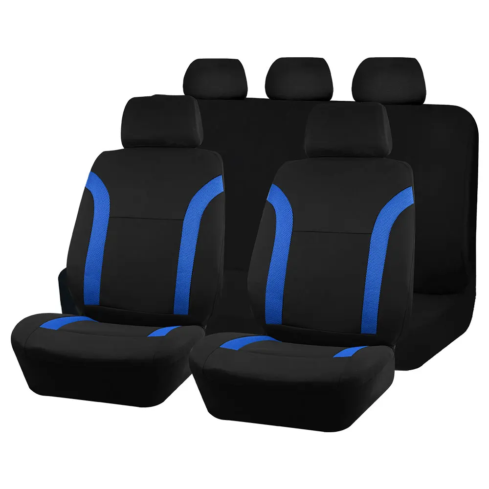 Universele ademende autostoelhoezen Air Mesh-stof splitsen met polyester geschikt voor de meeste auto-Suv-accessoires interieur - afbeelding 1