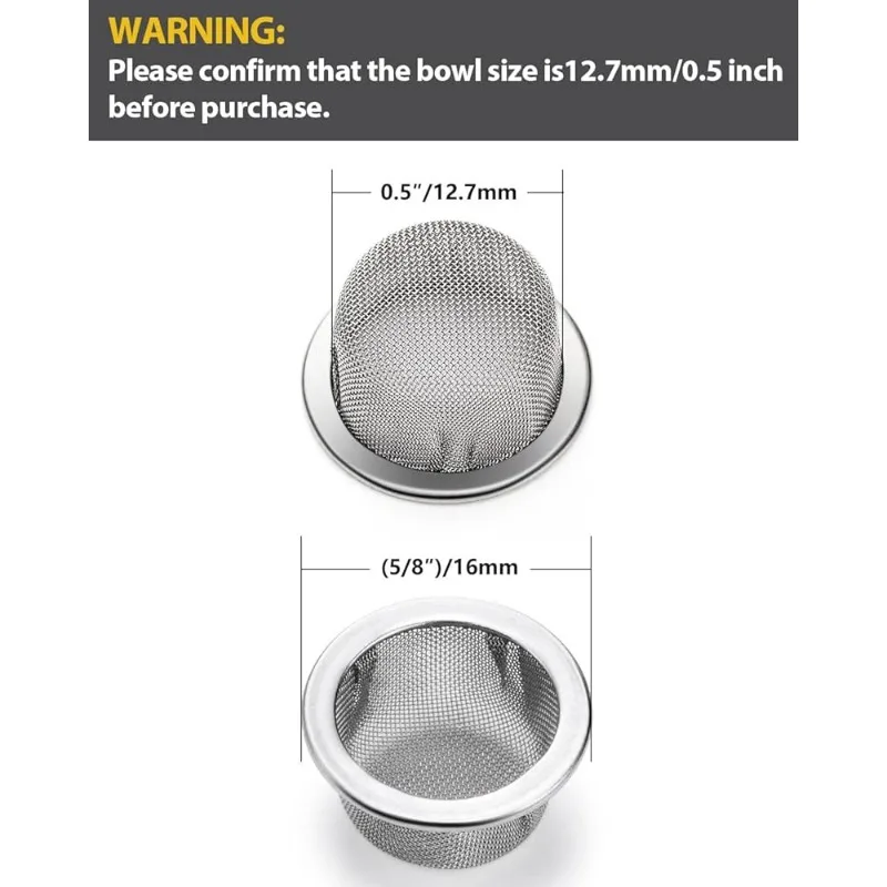 16mm Diameter Tobacco Smoking Pipe Metal Filter 5/10/20/50Pcs Screen Steel Mesh Smoking Pipe Filter Tobacco Accessories