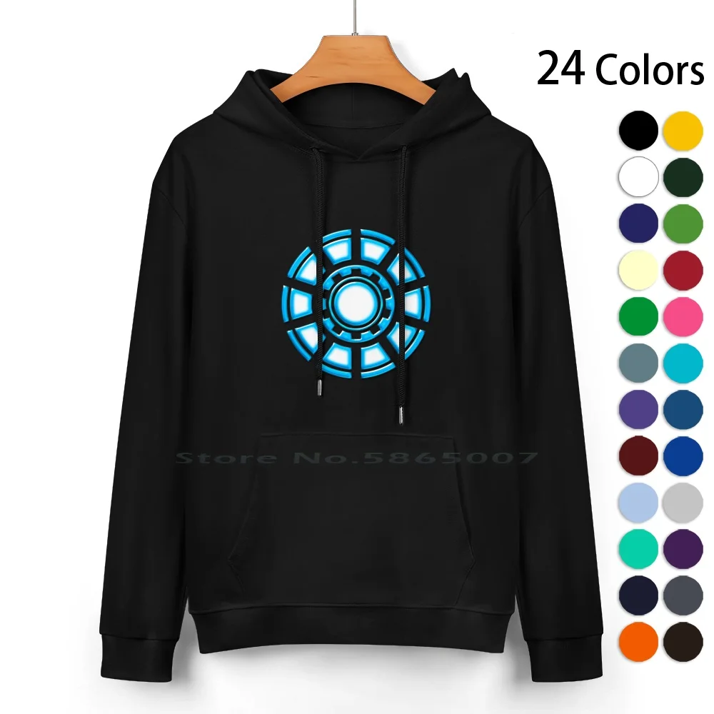 Arc Reactor , Comic , Hero , Superheroes , Pure Cotton Hoodie Sweater 24 Colors Arc Reactor Men Comic Cool Energy Amulet