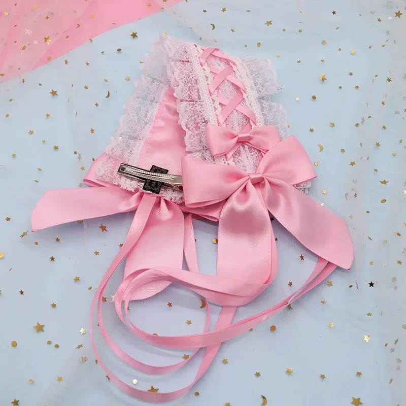 Mignon Lolita blanc dentelle Lolita bandeau Anime femme de chambre doux Kc Cosplay coiffure cheveux accessoires