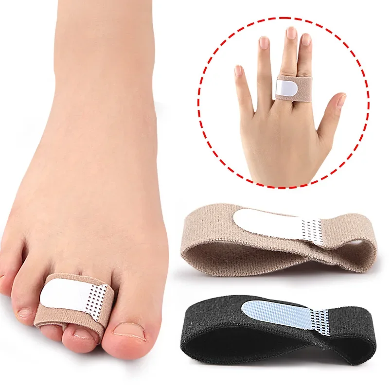 2Pcs Elastic Toe Bandage Finger Divider Day Night Use Orthotics Toe Bone Thumb Adjuster Men Women Middle Toe Stretcher