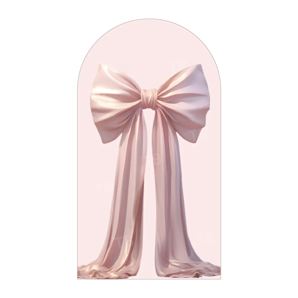 تصميم كبير على شكل فيونكة وردية مقوسة على الحائط غطاء خلفية لحفلات أعياد ميلاد الفتاة نص مخصص لتزيين خلفية الزفاف #2