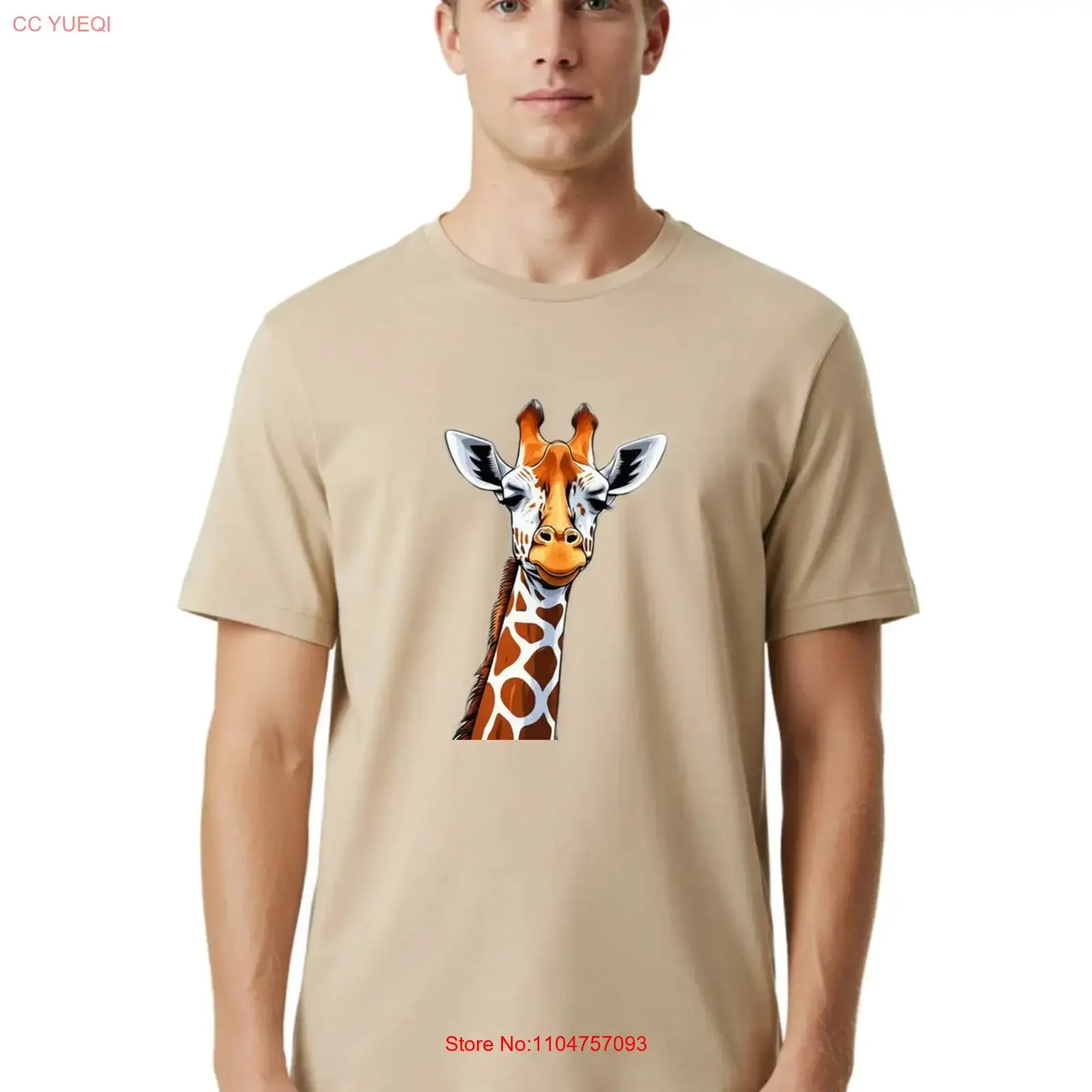 Giraffe Head 4 Mens T Shirt 100 Cotton Casual Summer Wear vintage Washed Stretched Stylish streetwear designer clothes Slightly