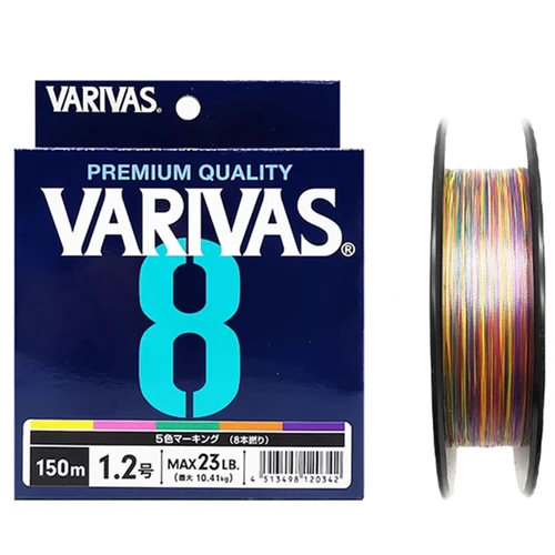 Línea trenzada Original VARIVAS 8 8X 150m 300m 5 colores todo para sedal de pesca línea de PE multifilamento MaxDrag para pesca de mar de agua salada