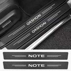 4pcs Carbon Fiber Car Door Sill Sticker For NISSAN altima Juke Maxima NOTE QASHQAI Teana TIIDA X-trail Carbon Guard Strips