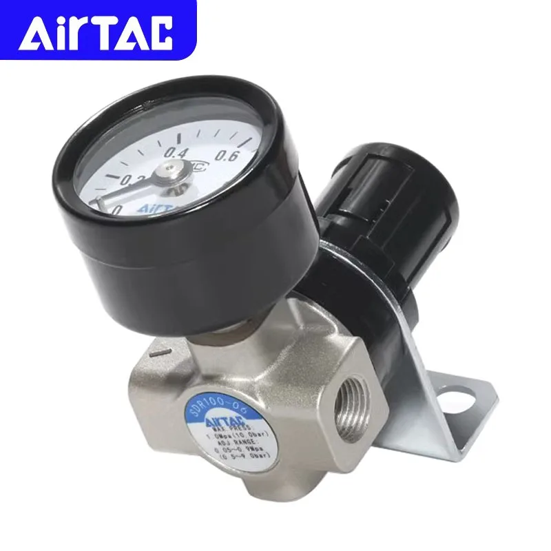 AIRTAC Original Pneumatic Pressure Regulating Regulator Valve SR200-06/08 SDR100-M5/06 SDR200-06/08 Air Source Processor