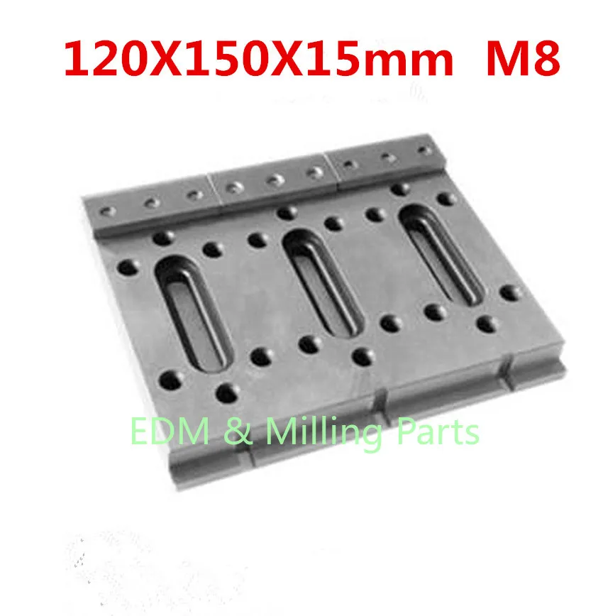 

CNC Wire EDM Sparks 150X120X15mm M8 Stainless Steel Extension Jig Holder Clamp For Spark DWC Wire Cut EDM Machine