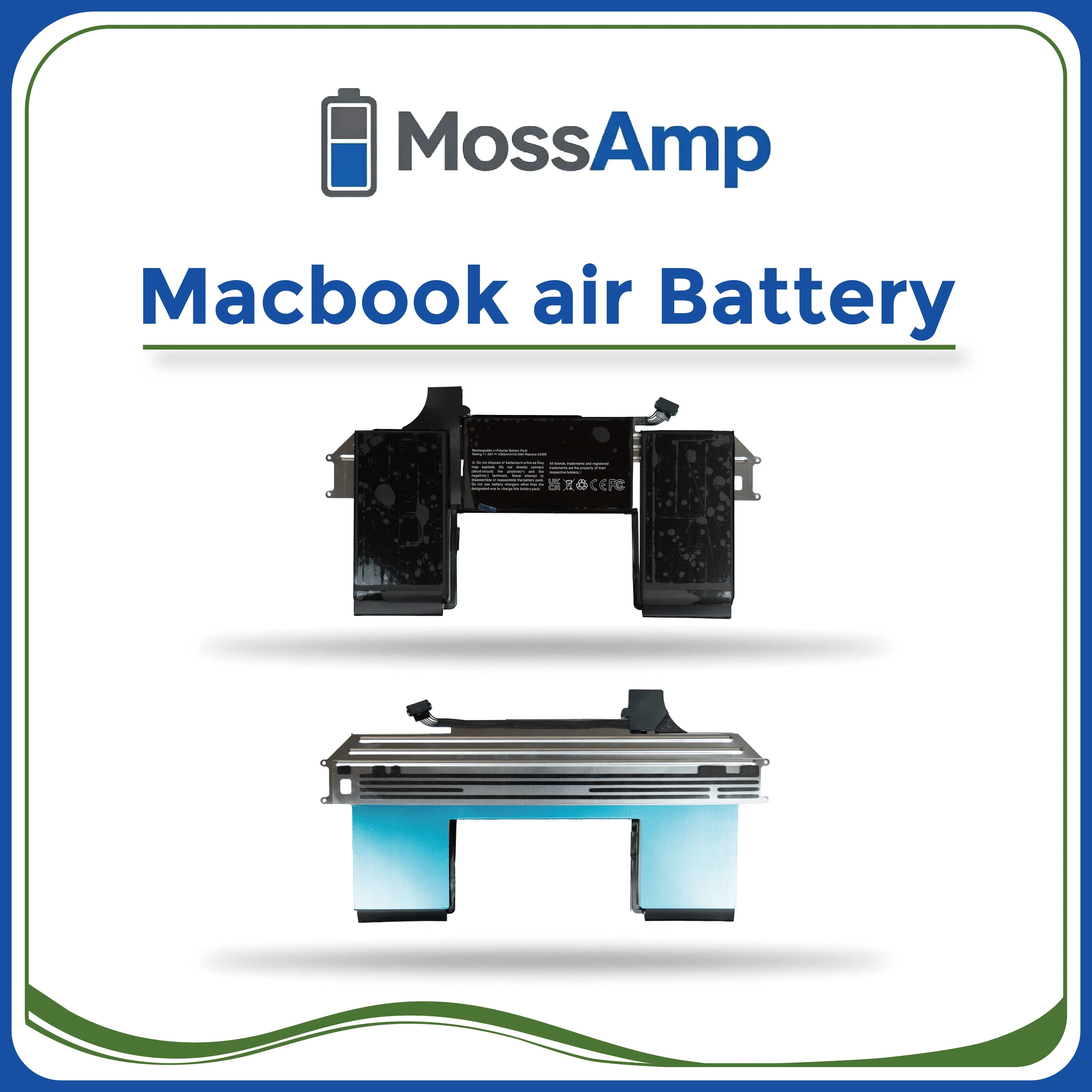 MossAmp A2389 Laptop Battery for Apple MacBook Air 13-inch M1 A2337 2020 EMC 3598 MGN63 MGN73 MGN93 MGNA3 MGND3 MGNE3