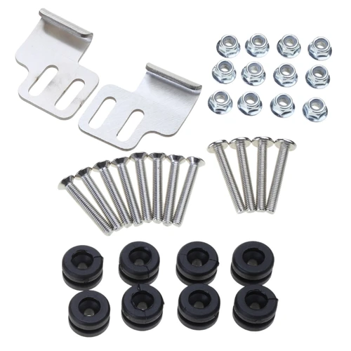 Imagen 2 del producto Barras de soporte para cerradura de motocicleta, sujetadores laterales para maleta de equipaje, sujetadores de montaje con tornillo para alforja de maletero, soporte de montaje para marco de motocicleta