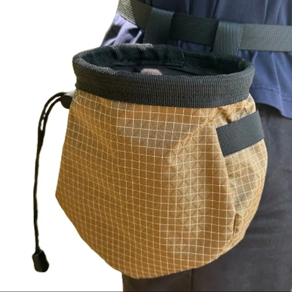 Portable Rock Climbing Chalk Bag Drawstring Wear-resistant Magnesium Powder Waist Pouch Large Capacity Reusable