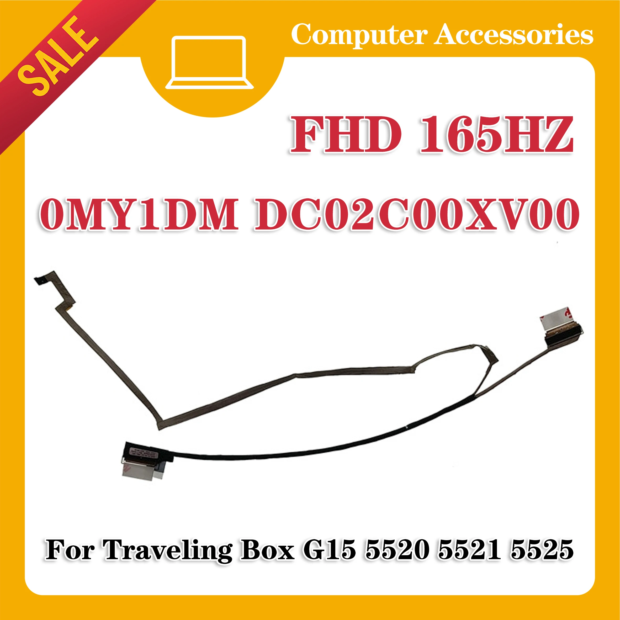 デル-旅行用ディスプレイボックス,g15 5520 5521 5525 hz,165 m,ディスプレイパネル,コネクタ,0my1dm dc02c00xv00,ケーブル